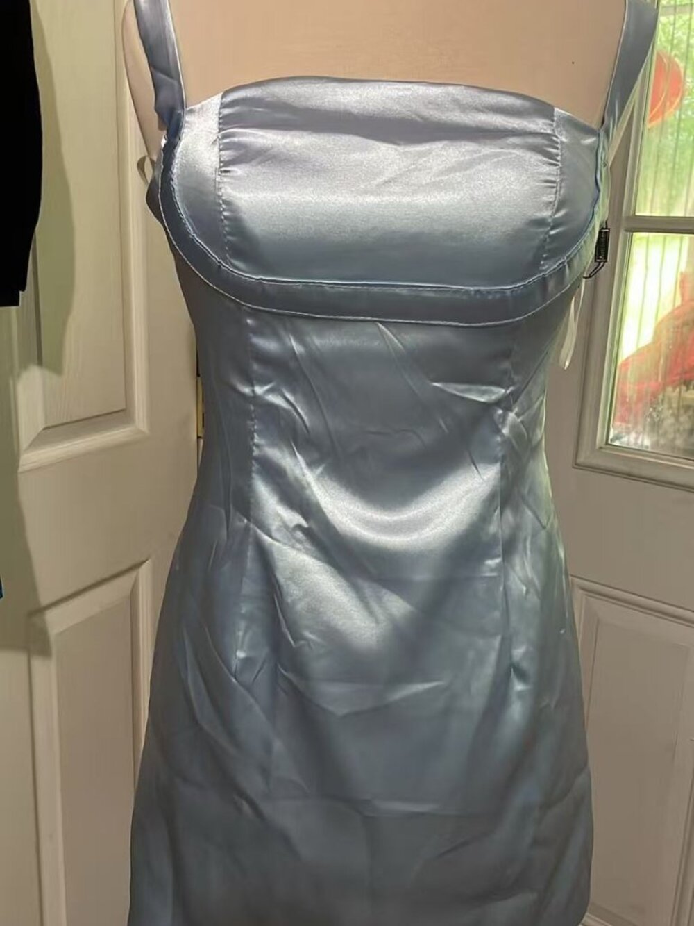 Women's Wide Strap Corset Satin Homecoming Dresses